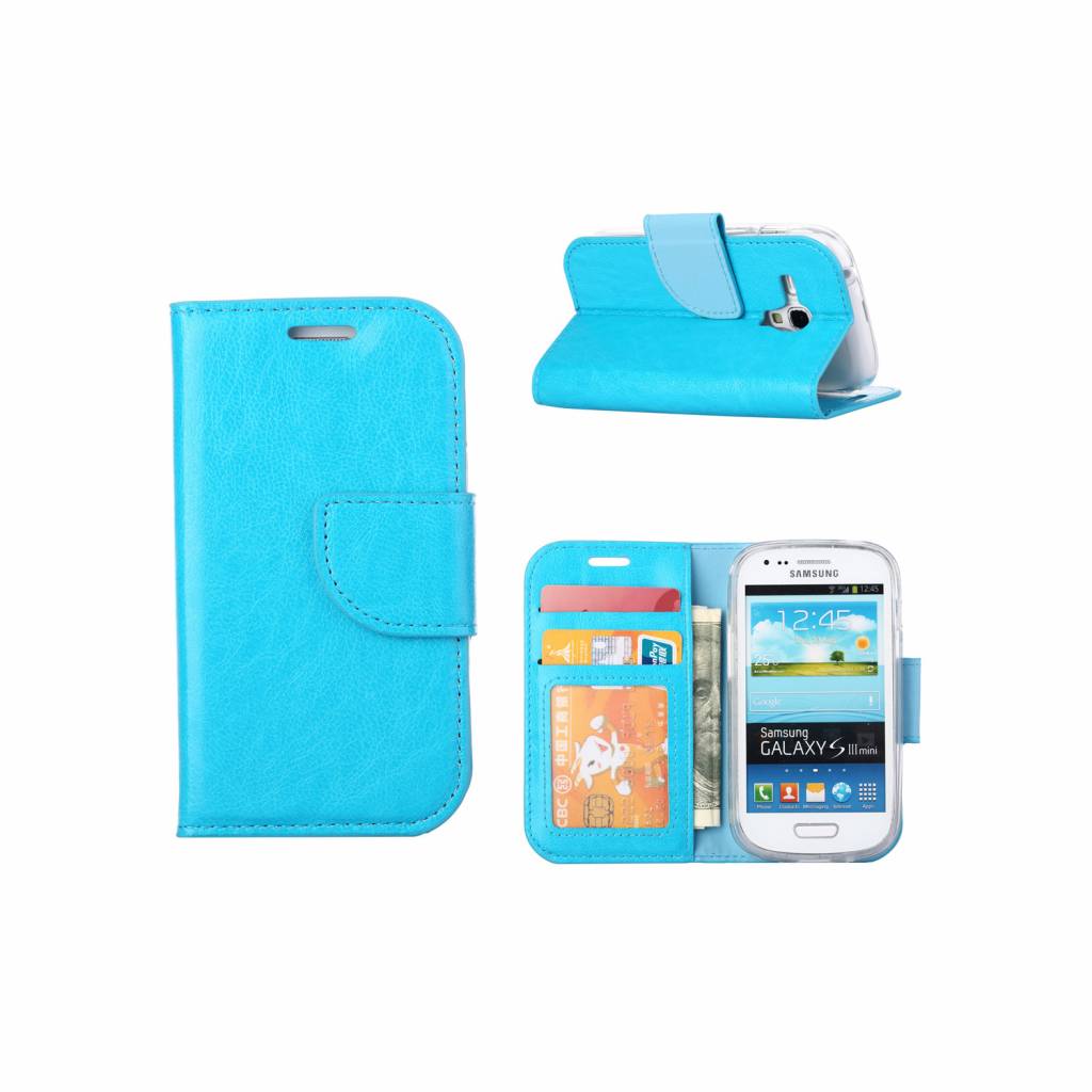 Stereotype gereedschap onvergeeflijk Bookcase Samsung Galaxy S3 Mini hoesje - Blauw - Diamtelecom