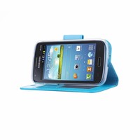 Bookcase Samsung Galaxy Core I8260 hoesje - Blauw