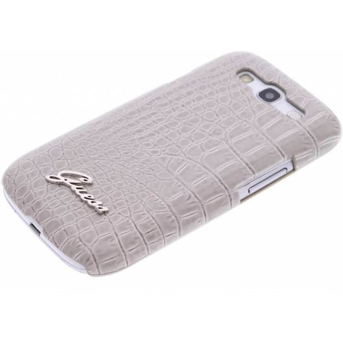 Guess Originele Crocodile Back Cover hoesje voor de Samsung Galaxy S3 - Beige