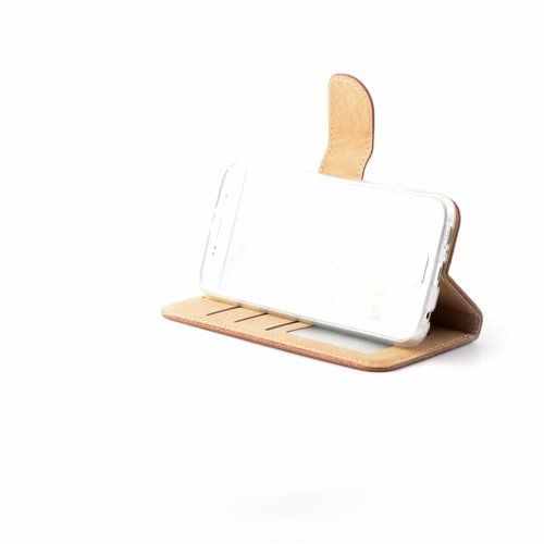 Schubben design Lederen Bookcase hoesje - Bruin voor de Samsung Galaxy S6