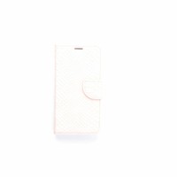 Schubben design Lederen Bookcase hoesje - Crème voor de Samsung Galaxy S6 Edge Plus