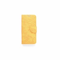 Schubben design Lederen Bookcase hoesje - Oranje voor de Samsung Galaxy S7 Edge