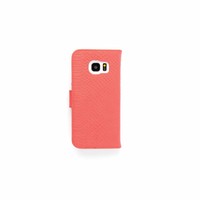 Schubben design Lederen Bookcase hoesje - Rood voor de Samsung Galaxy S7 Edge