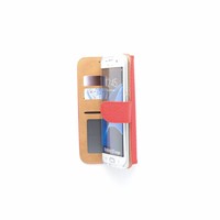 Schubben design Lederen Bookcase hoesje - Rood voor de Samsung Galaxy S7 Edge