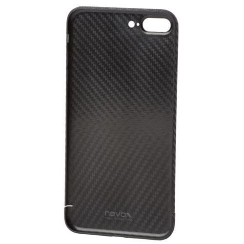 Nevox Originele Carbon Back Cover Hoesje voor de Apple iPhone 8 Plus - Zwart