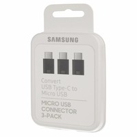 Samsung Originele Micro-USB naar Type-C Adapter 3-Pack - Zwart