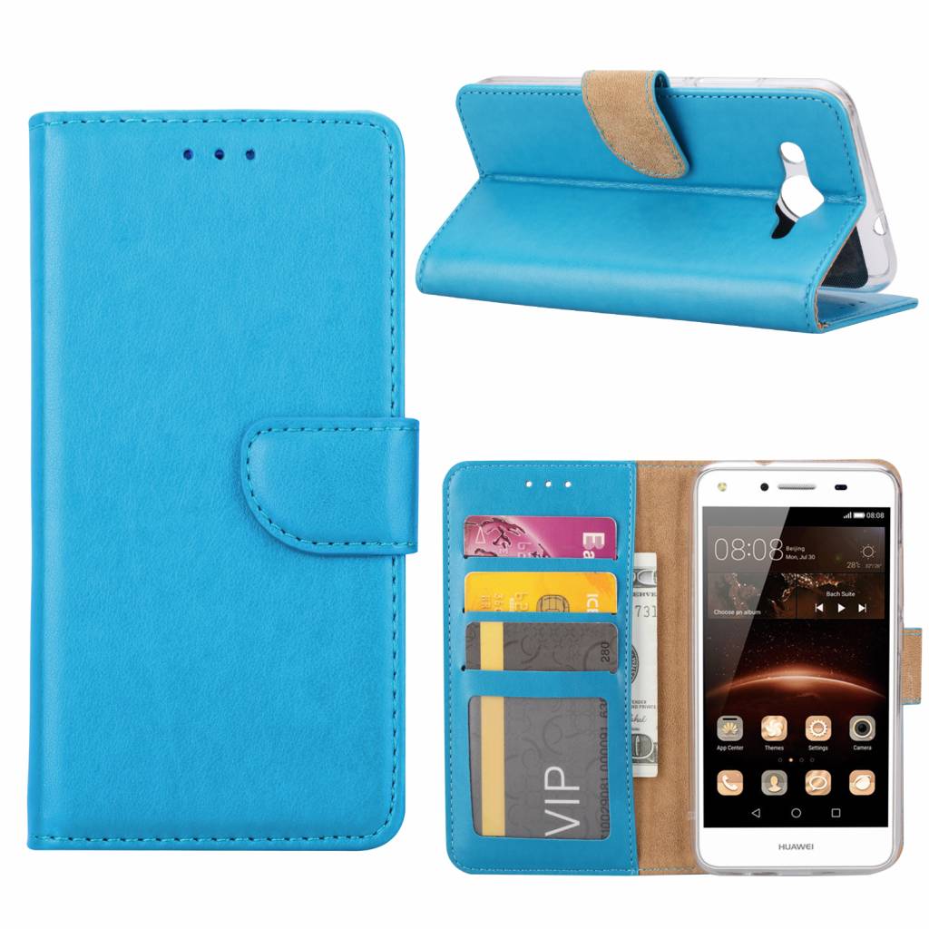 Bookcase Huawei Y3 hoesje - Blauw - Diamtelecom