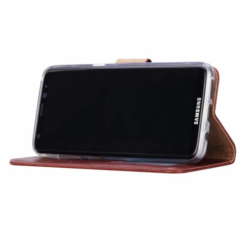 Bookcase Samsung Galaxy S8 hoesje - Bruin