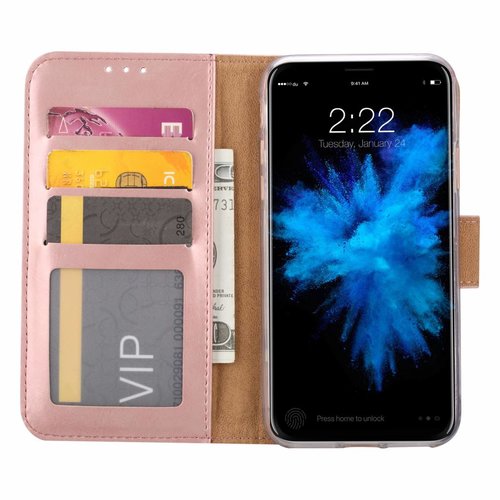 Bookcase Apple iPhone X hoesje - Rosé Goud