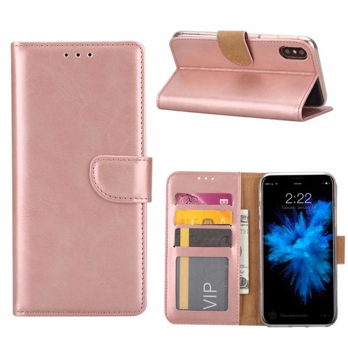 Bookcase Apple iPhone X hoesje - Rosé Goud