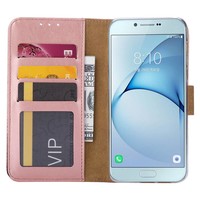 Bookcase Samsung Galaxy A8 2018 hoesje - Rosé Goud