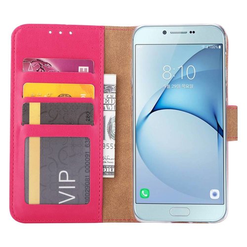 Bookcase Samsung Galaxy A8 2018 hoesje - Roze