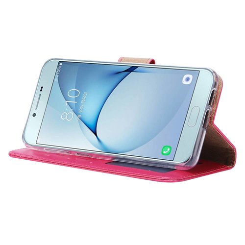 Bookcase Samsung Galaxy A8 2018 hoesje - Roze