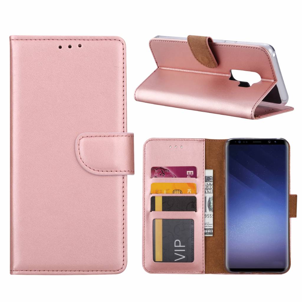 Bookcase Samsung S9 Plus hoesje - Rosé Goud - Diamtelecom