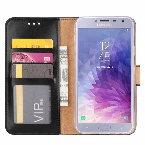 Bookcase Samsung Galaxy J4 2018 hoesje - Zwart