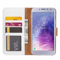 Bookcase Samsung Galaxy J4 2018 hoesje - Wit