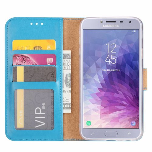 Bookcase Samsung Galaxy J4 2018 hoesje - Blauw