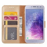 Bookcase Samsung Galaxy J4 2018 hoesje - Goud