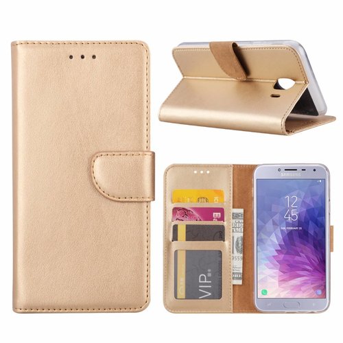 Bookcase Samsung Galaxy J4 2018 hoesje - Goud