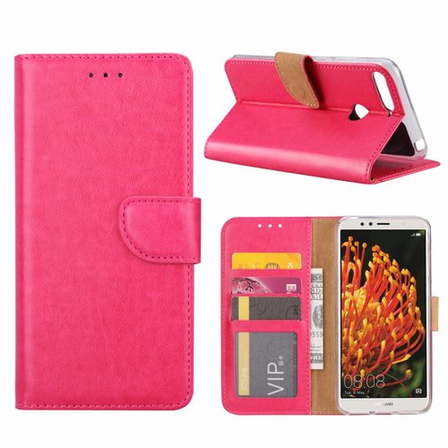 Bookcase Huawei Y6 2018 hoesje - Roze