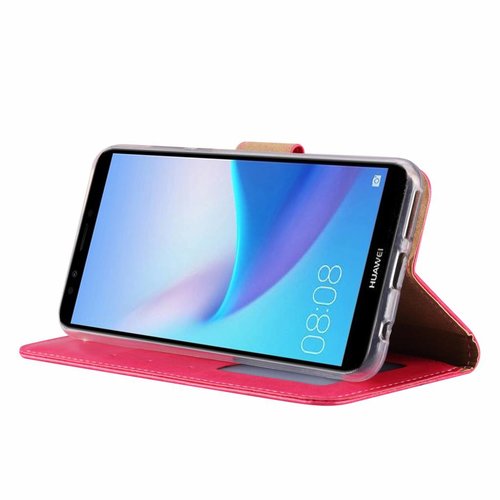 Bookcase Huawei Y7 Prime 2018 hoesje - Roze