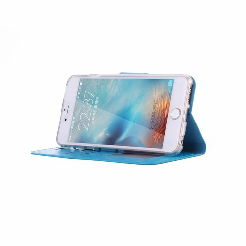 Bookcase Apple iPhone 6 Plus / 6S Plus hoesje - Blauw