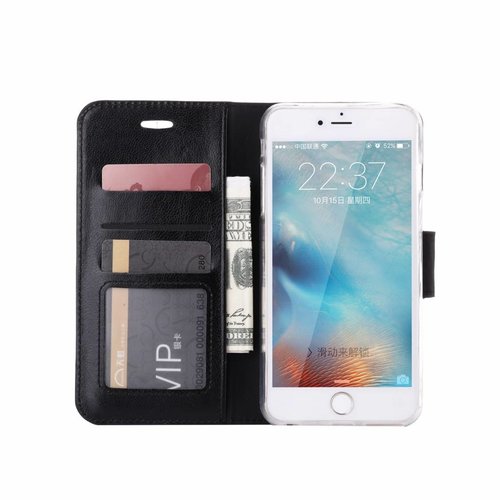 Bookcase Apple iPhone 6 Plus / 6S Plus hoesje - Zwart