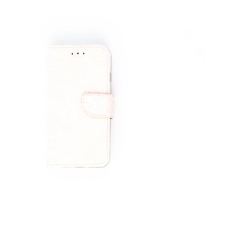 Schubben design Lederen Bookcase hoesje voor de Apple iPhone 7 - Crème