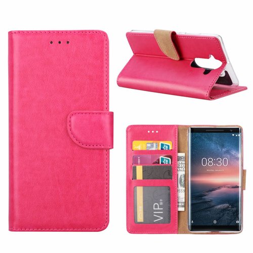 Bookcase Nokia 8 Sirocco hoesje - Roze