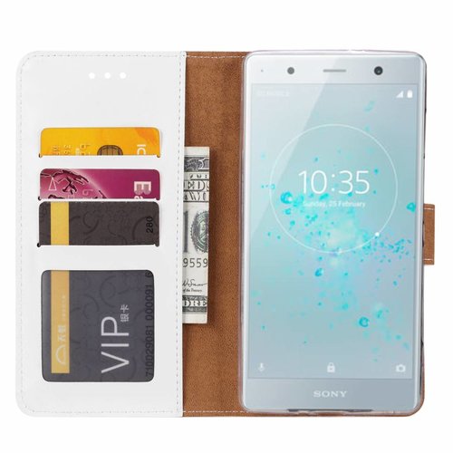 Bookcase Sony Xperia XZ2 Premium hoesje - Wit