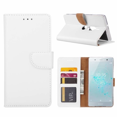 Bookcase Sony Xperia XZ2 Premium hoesje - Wit