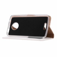 Bookcase Motorola Moto C hoesje - Wit