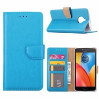 Bookcase Motorola Moto E4 Plus hoesje - Blauw