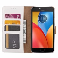 Bookcase Motorola Moto E4 Plus hoesje  - Wit