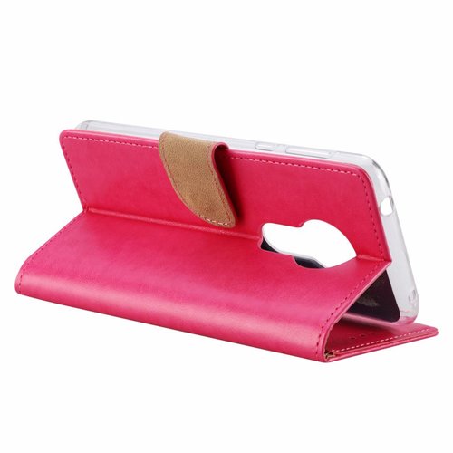 Bookcase Motorola Moto E5 hoesje - Roze