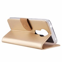 Bookcase Motorola Moto E5 Plus hoesje - Goud