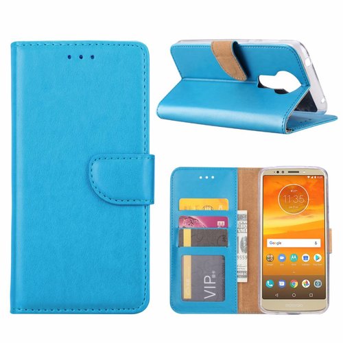 Bookcase Motorola Moto E5 Plus hoesje - Blauw