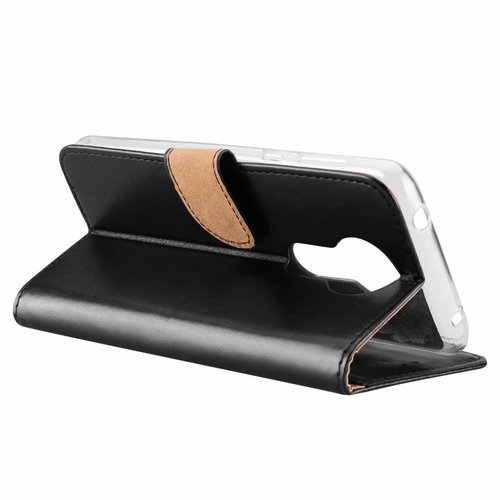 Bookcase Motorola Moto E5 Plus hoesje - Zwart