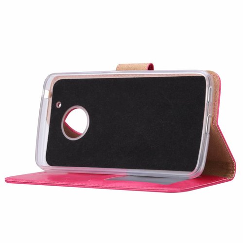 Bookcase Motorola Moto G5 hoesje - Roze