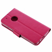 Bookcase Motorola Moto G5 Plus hoesje - Roze