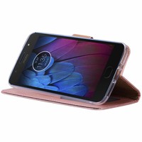 Bookcase Motorola Moto G5S hoesje - Rosé Goud