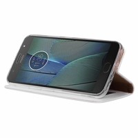 Bookcase Motorola Moto G5S Plus hoesje - Wit