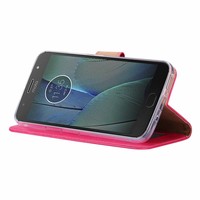 Bookcase Motorola Moto G5S Plus hoesje - Roze