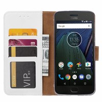 Bookcase Motorola Moto G6 Plus hoesje - Wit