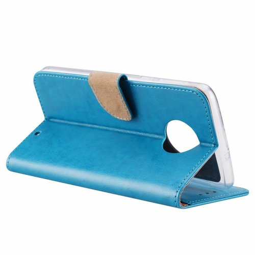 Bookcase Motorola Moto G6 Plus hoesje - Blauw