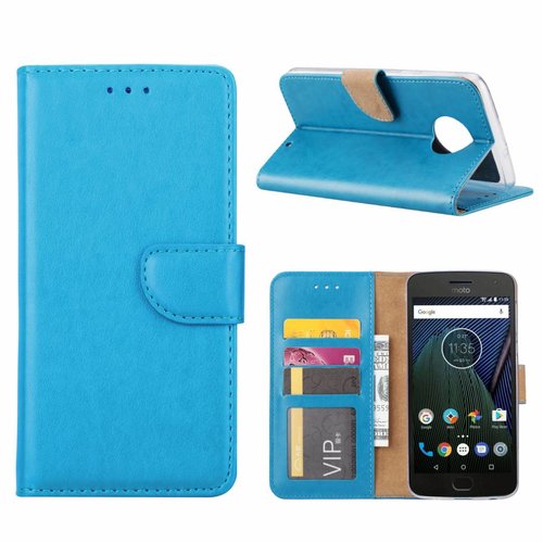 Bookcase Motorola Moto G6 Plus hoesje - Blauw