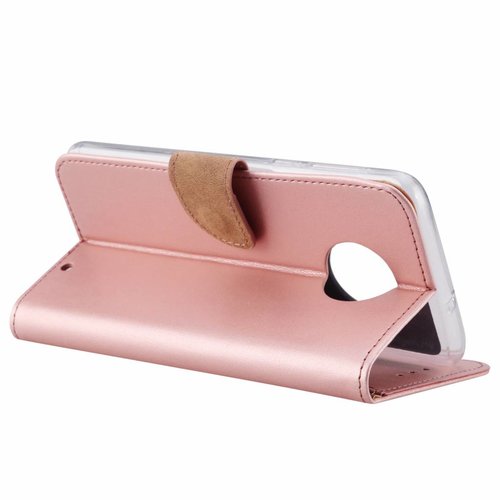 Bookcase Motorola Moto G6 Plus hoesje - Rosé Goud