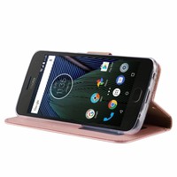 Bookcase Motorola Moto G6 Plus hoesje - Rosé Goud