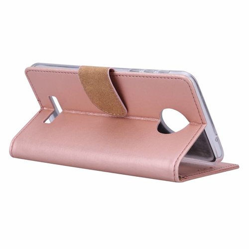 Bookcase Motorola Moto X4 hoesje - Rosé Goud