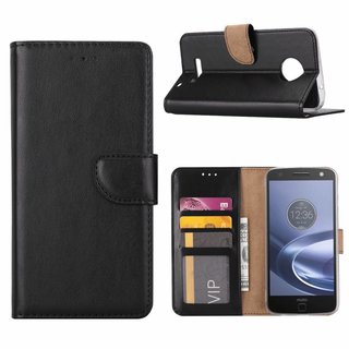 Bookcase Motorola Moto Z Force hoesje - Zwart